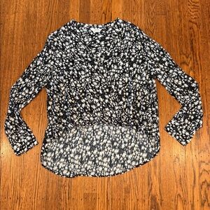 Splendid Women's Black Ditzy Floral Wrap Top – Size M